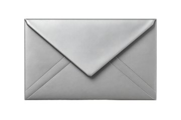 Closed silver metallic textured envelope on black background paper stationery