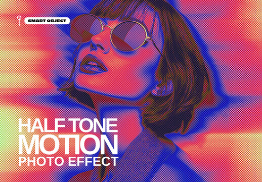 Halftone Motion Photo Effect Template