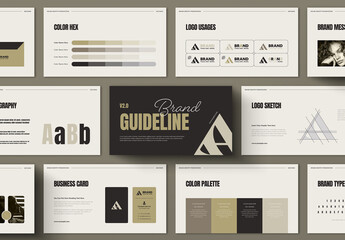 Modern And Clean Retro Brand Guideline Presentation Template