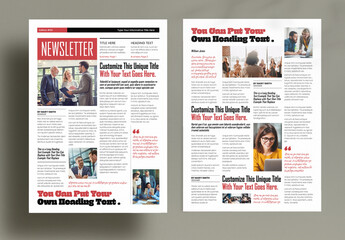Modern Creative Newsletter Layout Design Template