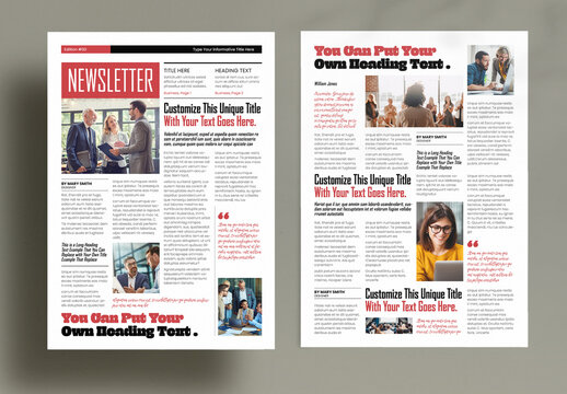 Modern Creative Newsletter Layout Design Template