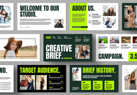 Professional Creative Brief Presentation Template for Marketing