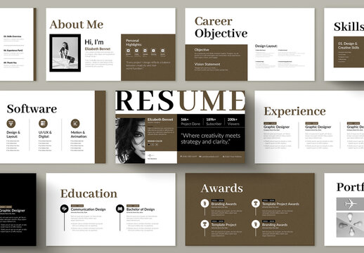 Resume Presentation Template Layout