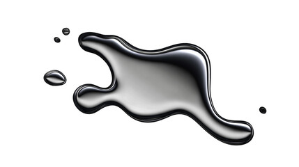 Black Translucent Blots Clipart on Transparent Background