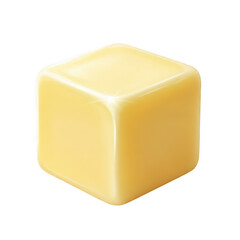 Shiny yellow cube
