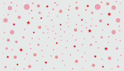 Falling snow on transparent background. Light snowfall, snowflakes, Snow flakes, snow background. Bokeh lights white red color,
