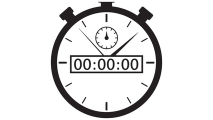 Professional stopwatch timer for business performance tracking corporate time management and productivity measurement services for startup enterprise efficiency branding icon.