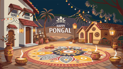 Pongal Festival Harvest Celebration South Indian Traditional Culture