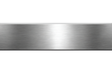 Smooth brushed steel texture with horizontal grain and central light reflection on dark background metal