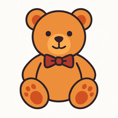 Fototapeta premium Cute teddy bear toy cartoon character vector illustration
