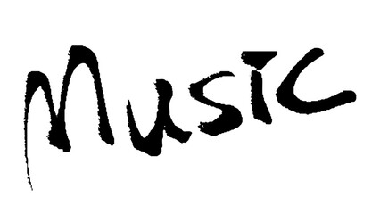 筆タッチのMusicの手描き文字
