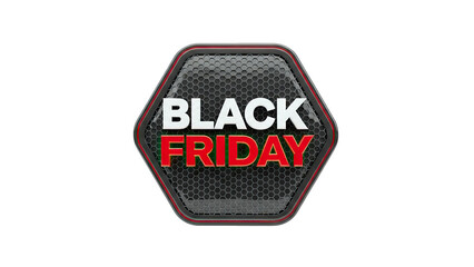 Black Friday Hexagonal Badge