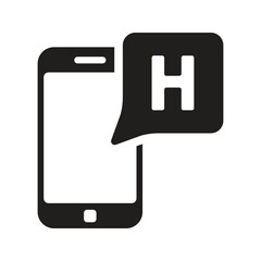 Medical point icon. Hospital sign with phone icon