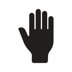 Human palm icon. Handprint icon