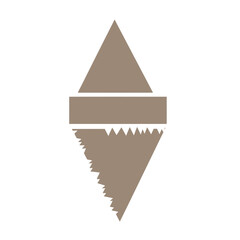 Fototapeta premium Brown abstract geometric shape with triangle and rectangle