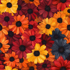 Gaillardia petals texture seamless botanical floral background