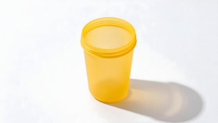EmptyYellowPlasticCup