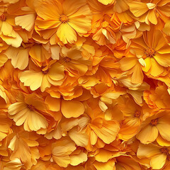 Seamless African marigold petals texture floral background
