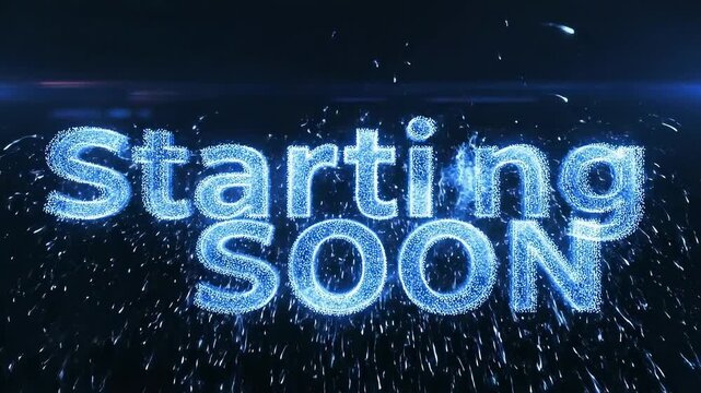Stream starting soon neon text animation suitable for video live streaming. stream starting soon screen, overlay loop, animated virtual backgrounds, vtuber asset twitch zoom OBS