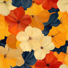 Seamless Wallflower petals texture background