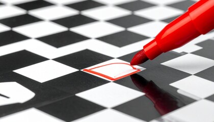 red and black chess pieces