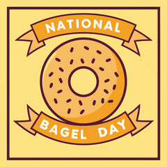 National Bagel Day Illustration