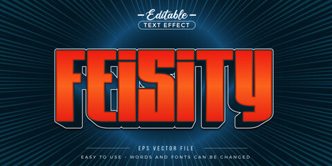 Editable text effect on feisty red text.