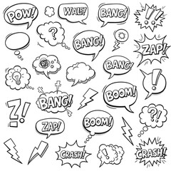 Expressive sound effects and speech bubbles © Masud