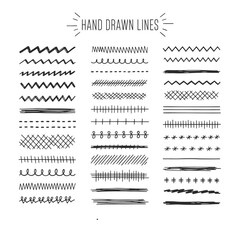 Obraz premium Hand drawn lines and patterns collection