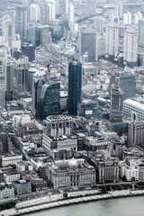 Fototapeta premium Chicago Downtown Aerial View - Skyline and Chicago River