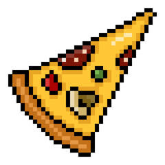 Vector Pixel Art Icon - Pizza Triangle Slice
