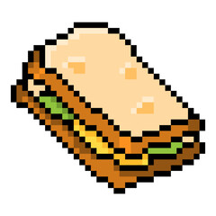 Vector Pixel Art Icon - Sandwich