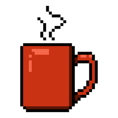Vector Pixel Art Icon - Cup of Tea