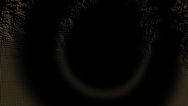 Pulsating particle array, abstract video background.