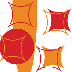 Retro Geometric Shape Illustration