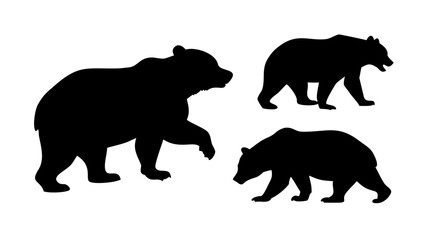 Fototapeta premium Silhouettes of bears
