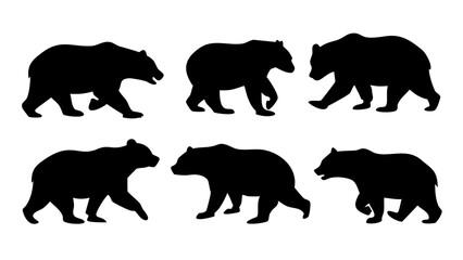 Silhouettes of bears