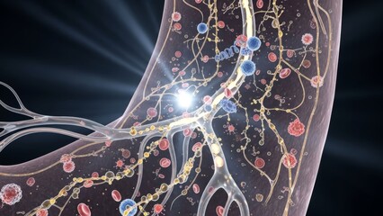 Microscopic view of neural network systems revealing complex cell interactions