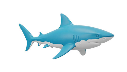 Fototapeta premium Blue and white toy shark