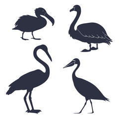 Obraz premium Collection of bird silhouettes