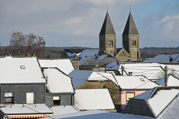 neige froid hiver Belgique Ardennes Gaume Belgique Habay la Neuve