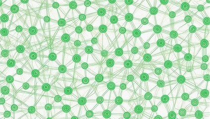 Abstract Network of Green Nodes and Lines.