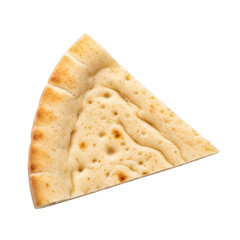 Fototapeta premium Delicious and soft pita bread slice, perfect for dipping, isolated on transparent background