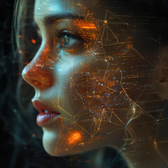 AI Face, Digital Human, Tech Portrait, Cyber Face, Neural Face, Data Mind, AI Vision, Future Human, Smart Face