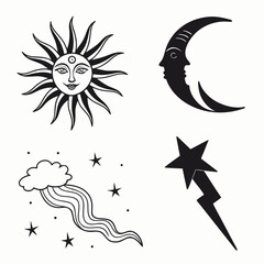 Obraz premium Celestial and whimsical illustration