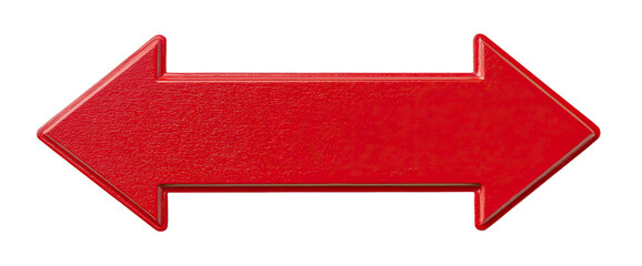 Double-Sided Red Arrow Symbol Vector Graphic Illustration Isolated on Transparent Background