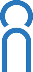 Minimalist Blue User Profile Icon