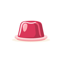 Fototapeta premium Simple flat 2D vector graphic of Jello, modern icon look, displayed on a pure white background.