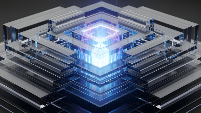 Abstract technology core - Powered by Adobe