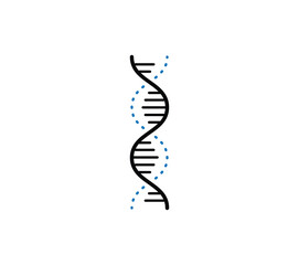 Dna molecule icon isolated on white background